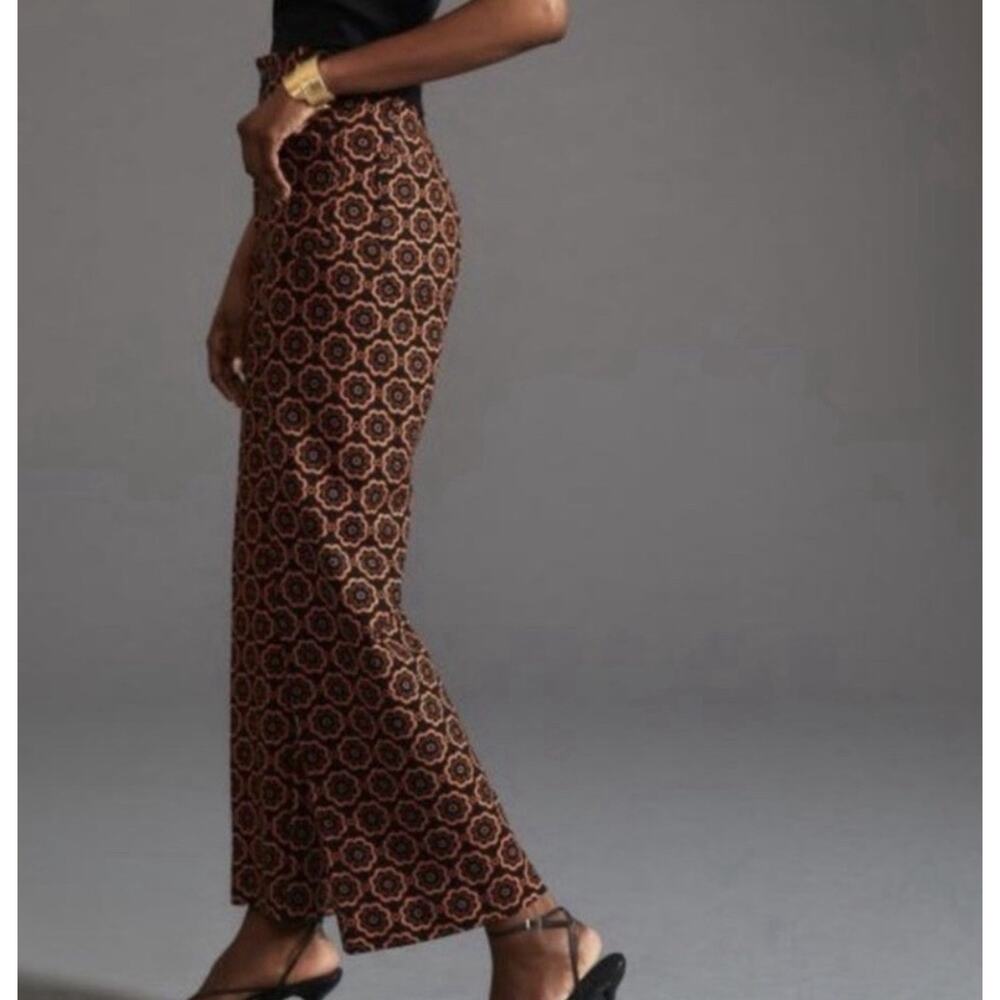 Maeve Anthropologie The Colette Crop Wide Leg Ponte Pant Retro Size 31 Tall Af10 - Picture 2 of 8